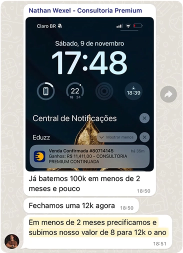 Depoimento de aluno