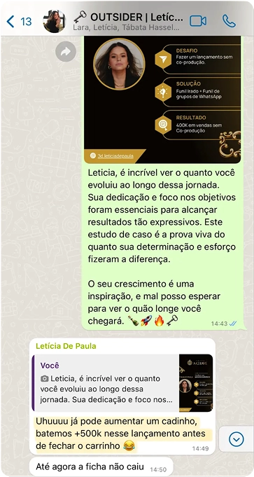 Depoimento de aluno