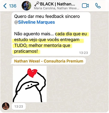 Depoimento de aluno
