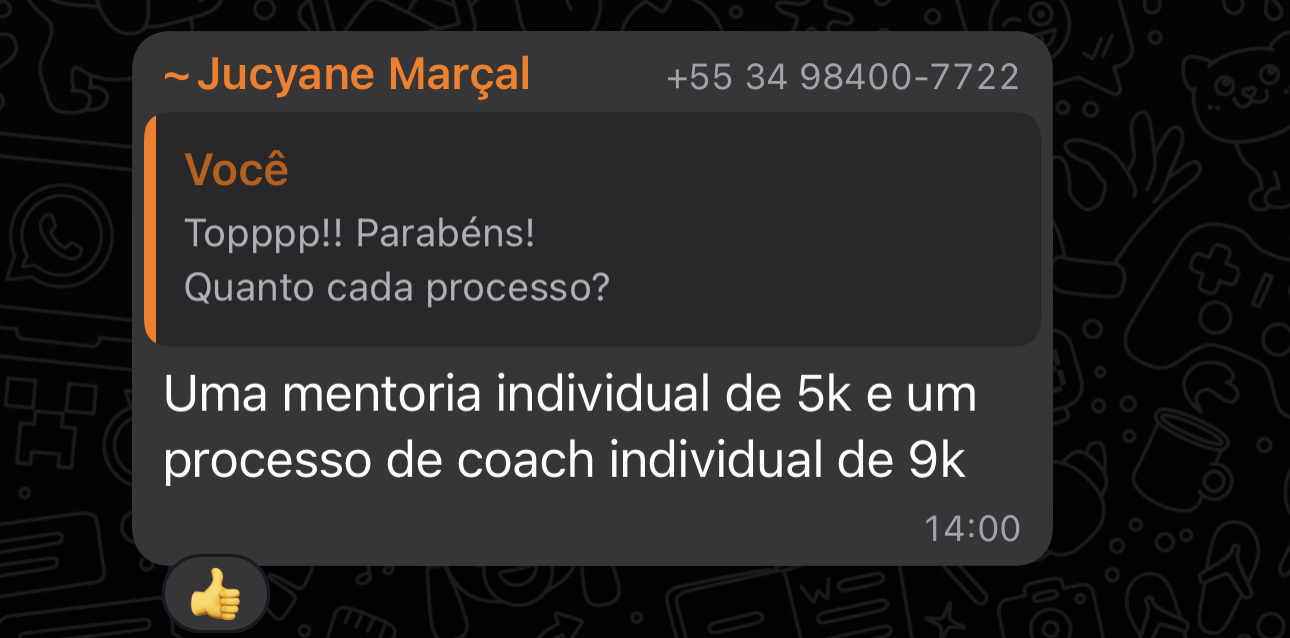Depoimento de aluno